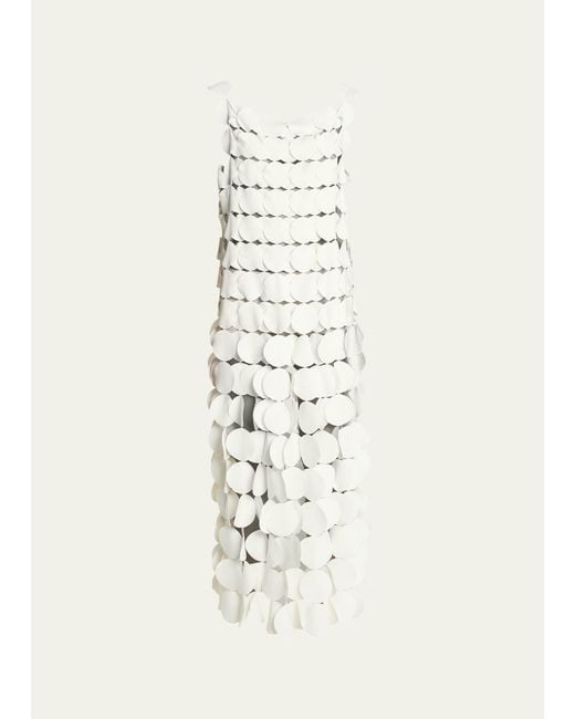 A.W.A.K.E. MODE White Double-layered Multi-circle Dress