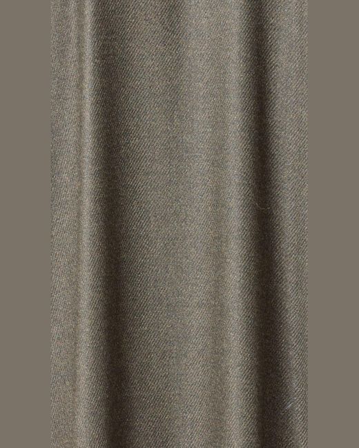 Eskandar Green Wide A-Line Shirtdress With Double-Stand Collar