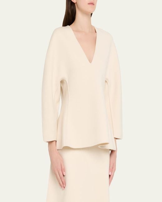 Ashlyn Natural Henry Peplum Blouse