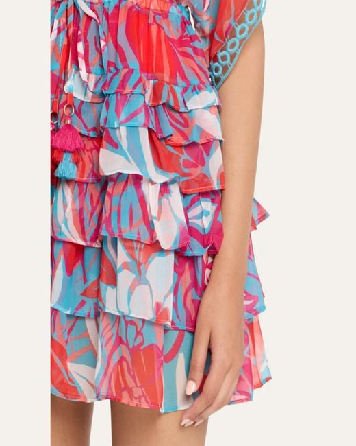 Ramy Brook Multicolor Marisa Tiered Mini Dress