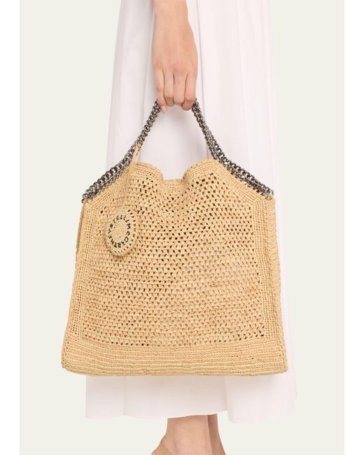 Stella McCartney Natural Falabella Small Eco Crochet Raffia Tote Bag