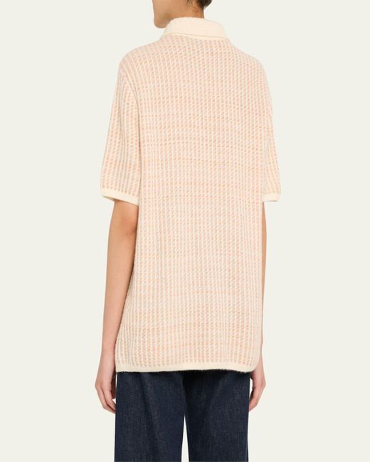 God's True Cashmere Natural Noble Short-Sleeve Cashmere Shirt