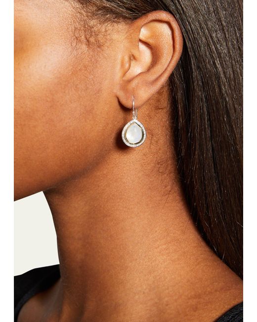Ippolita Natural Teardrop Earrings In Chimera With Diamonds