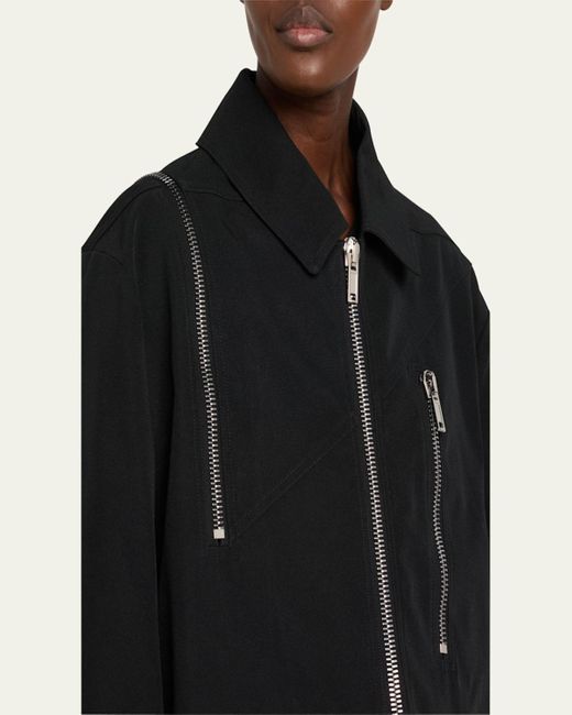 Rick Owens Black Headon Jumbo Convertible Zip Jacket