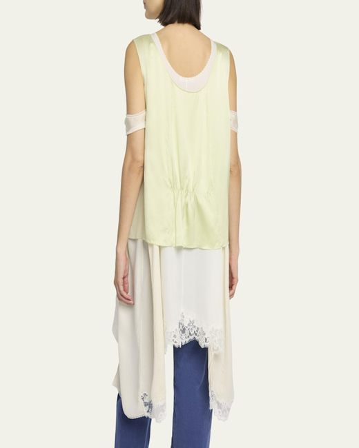 The Row Natural Dinara Boxy Silk Top