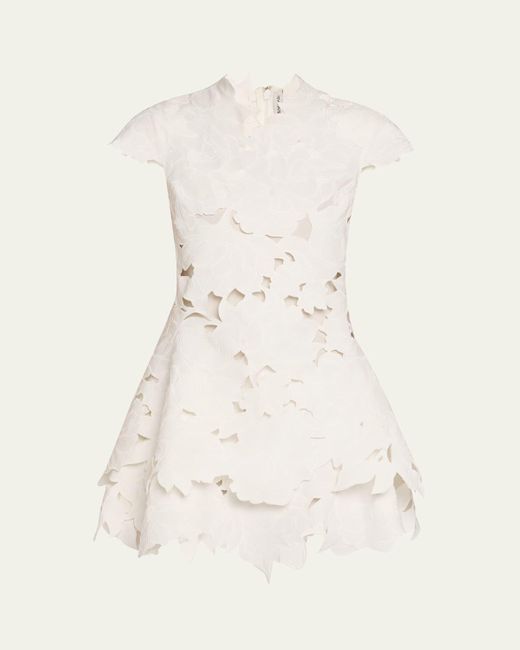 Jonathan Simkhai Holloway Embroidered Mini Dress in Natural | Lyst Jonathan Simkhai Holloway Embroidered Mini Dress in Natural | Lyst