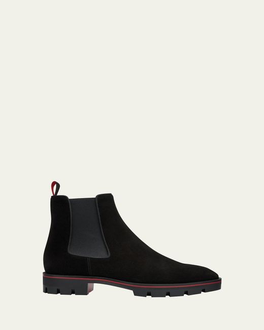 Christian Louboutin Black Alpinosol Lug Sole Chelsea Boots for men
