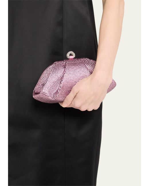Judith Leiber Pink Gemma Crystal Clutch Bag