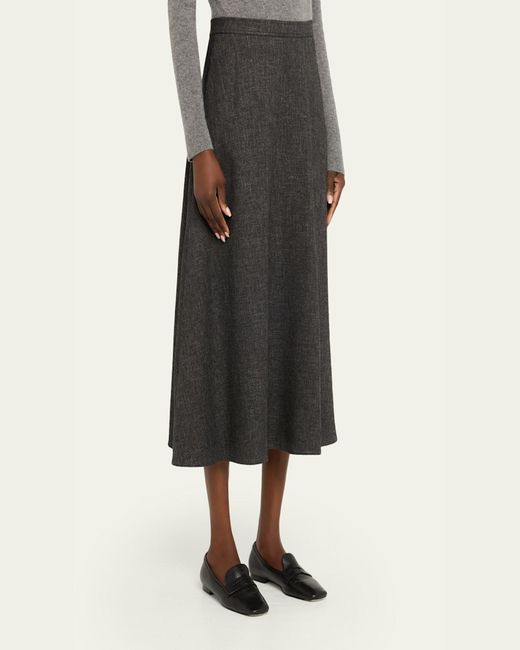 Vince Women's Black Jaspe A-Line Skirt mid length skirts