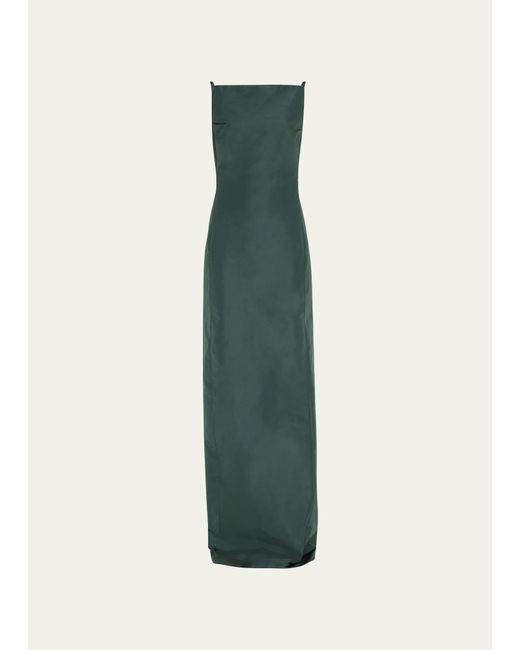 Ralph Lauren Collection Green Krystina Silk Column Evening Gown