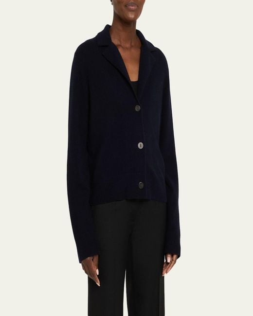 Vince Blue Lapel Button Cardigan