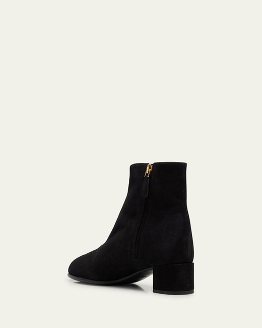 Prada Black Suede Ankle Booties
