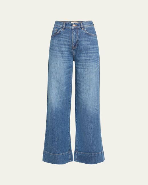 Triarchy Blue Ms. Onassis V-High Rise Wide-Leg Jeans