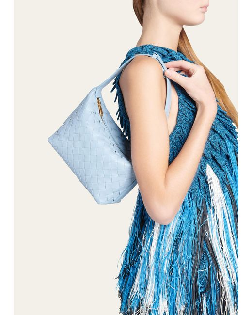 Bottega Veneta Blue Mini Wallace Bag