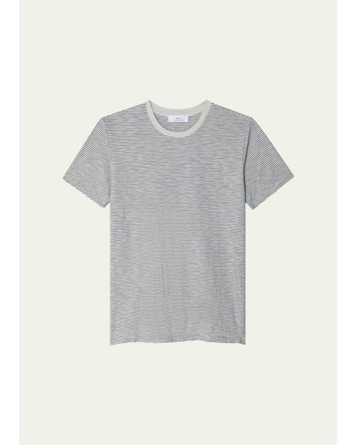 Save Khaki Gray Jersey Striped T-shirt for men