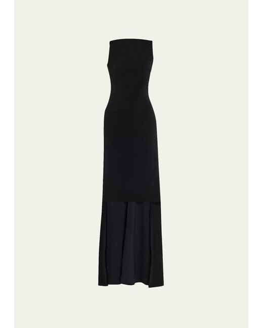 Balenciaga Black High-low Bi-stretch Gown