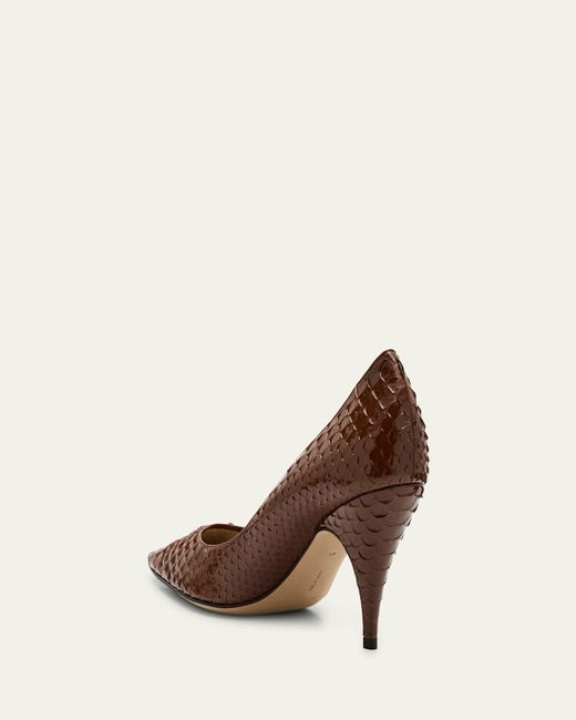 The Row Natural Liisa Python Stiletto Pumps