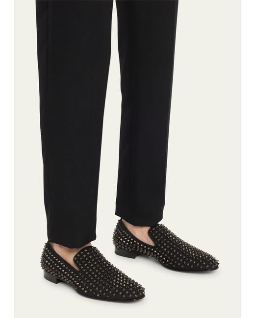 Red bottom cheap spiked loafers