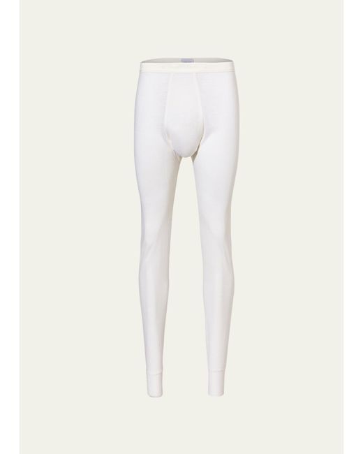 Zimmerli of Switzerland Natural Wool-Blend Long Johns for men