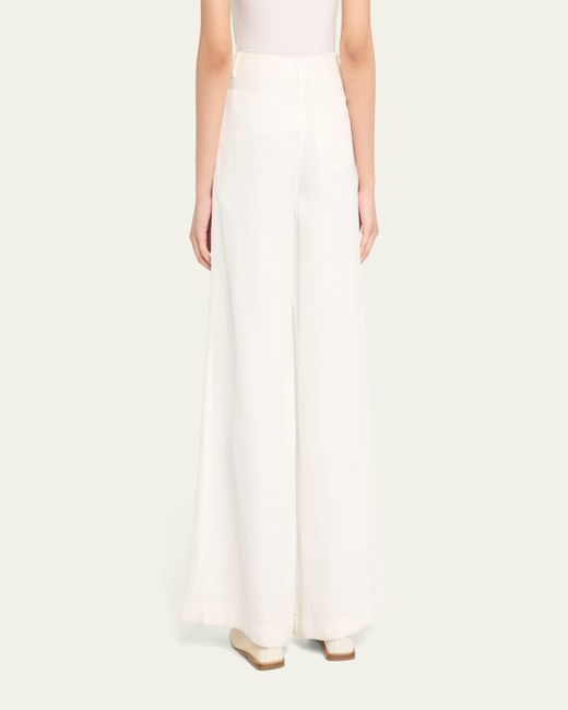Twp Natural Dees Wide-Leg Linen-Blend Trousers
