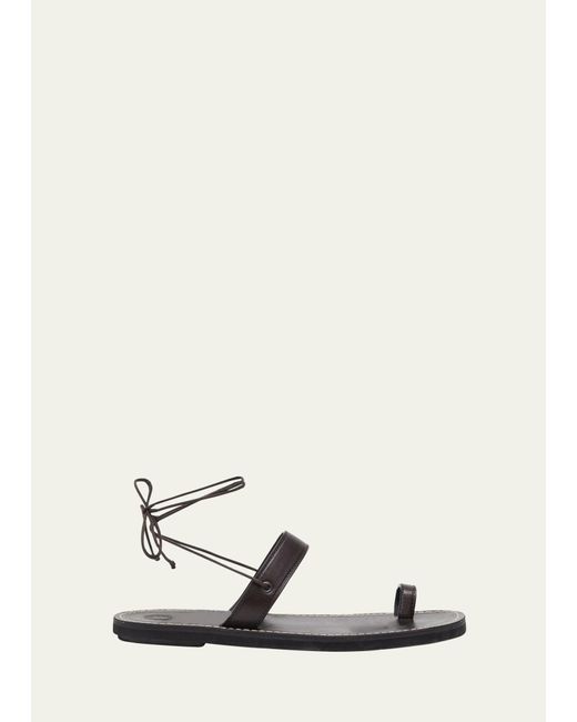 Dries Van Noten Natural Leather Ankle-tie Sandals for men