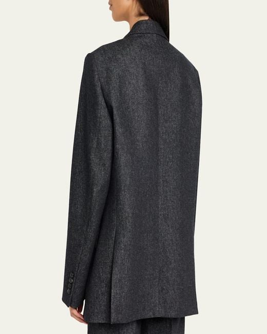 Michael Kors Blue Nico Two-Button Wool Blazer