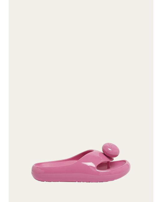 Loewe Pink Pebble Foam Toe-post Slide Sandals