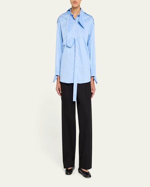 MERYLL ROGGE Blue Deconstructed Button-Down Shirt