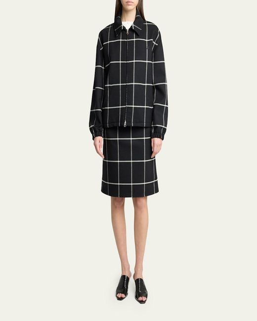 Courreges Black Checked Bomber Jacket