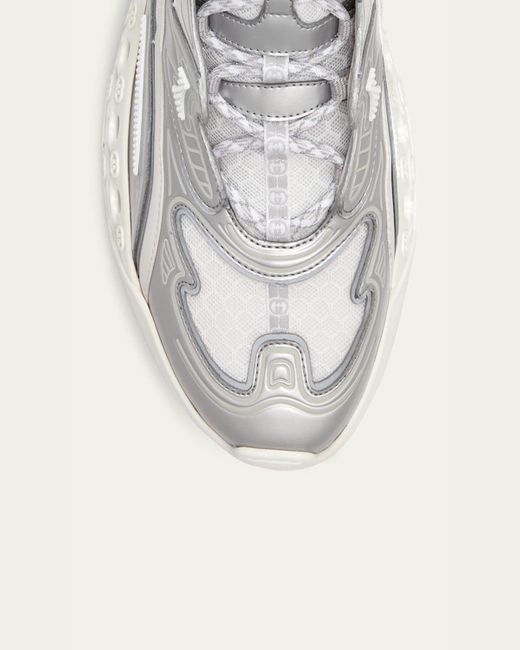Gucci Natural Cub3D Metallic Demetra And Mesh Runner Sneakers for men