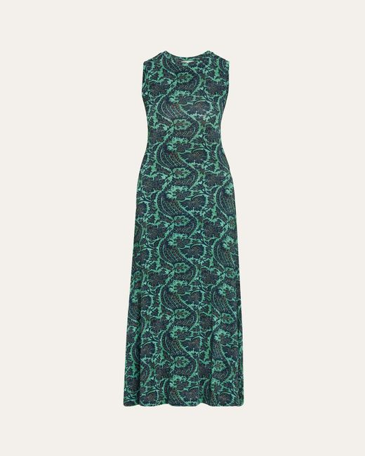 Ulla Johnson Green Orla Sleeveless Midi Dress