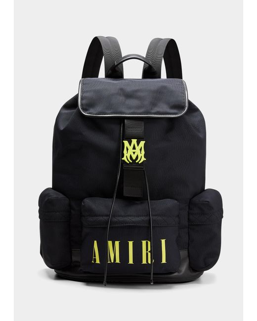 Amiri Ruckasack Nylon Logo Drawstring Backpack in Black for Men Lyst