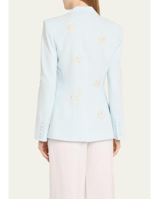 Cinq À Sept Blue Cheyenne Embroidered Blazer