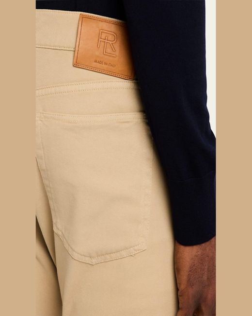 Ralph Lauren Natural Sherrington Slim Twill 5-Pocket Pants for men