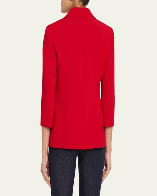 Givenchy Red Single-Breasted Blazer Jacket