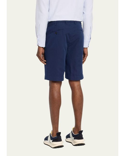 Incotex Blue Omaha Chinolino Shorts for men