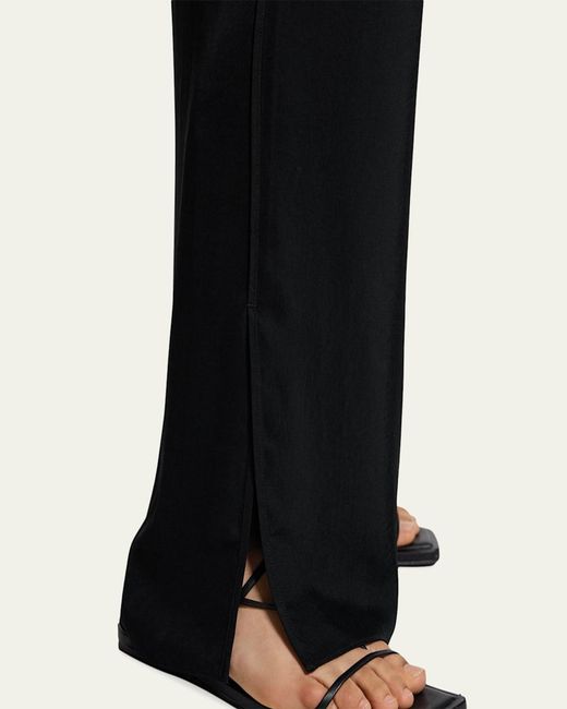 Theory Black Slit Pull-On Pants
