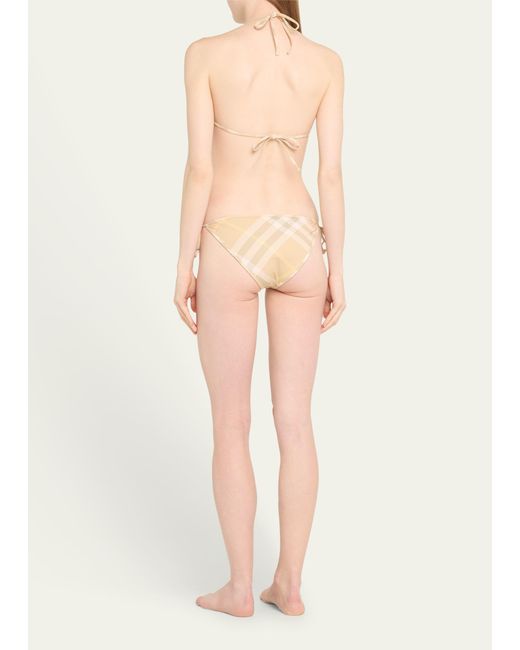 Burberry Natural Signature Check Triangle Bikini Top