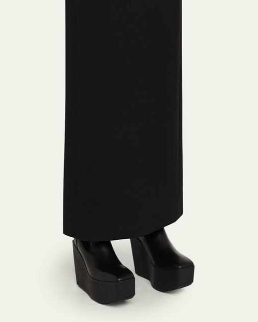 Rick Owens Black Sliver Leather Platform Beatle Boots