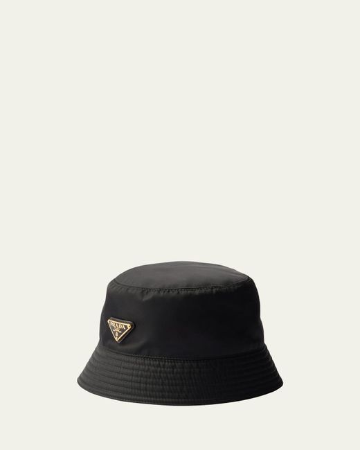 Prada Black Recycled Nylon Bucket Hat