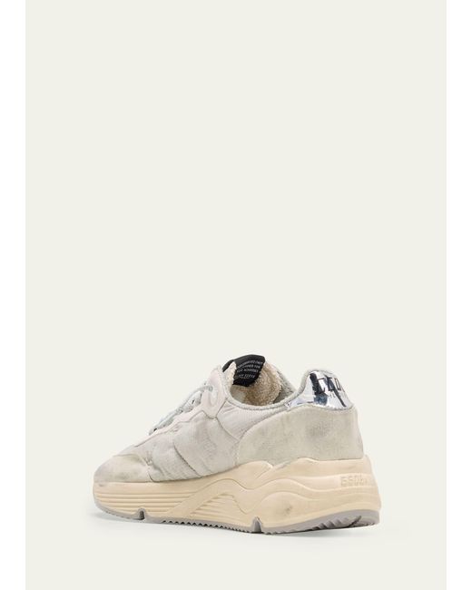 Golden Goose Deluxe Brand Natural Running Sole Nylon And Suede Runner Sneakers for men