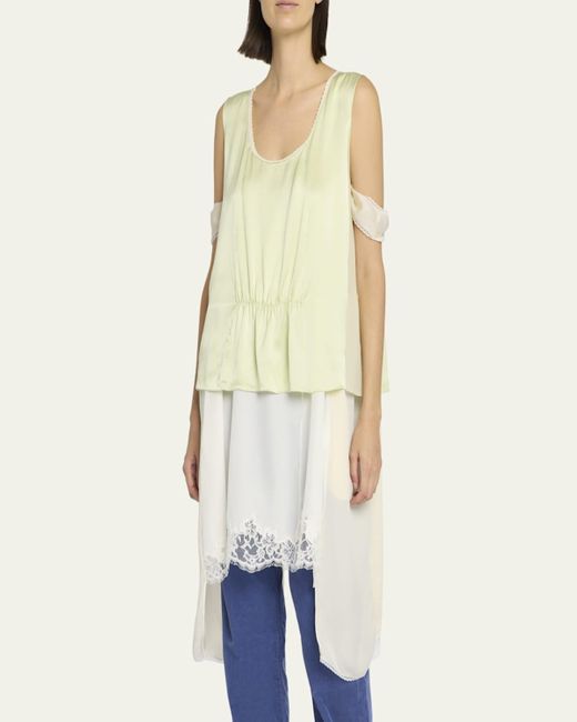 The Row Natural Dinara Boxy Silk Top