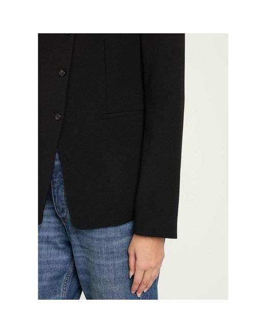 Theory Black Cutaway Single-Breasted Jacket