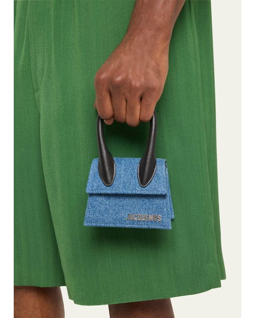 Jacquemus Blue Le Chiquito Homme Denim Top-handle Bag for men