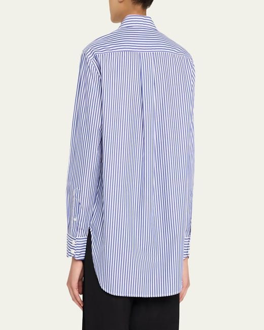 Rag & Bone Blue Maxine Striped Button-Front Shirt