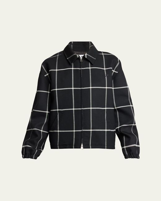 Courreges Black Checked Bomber Jacket