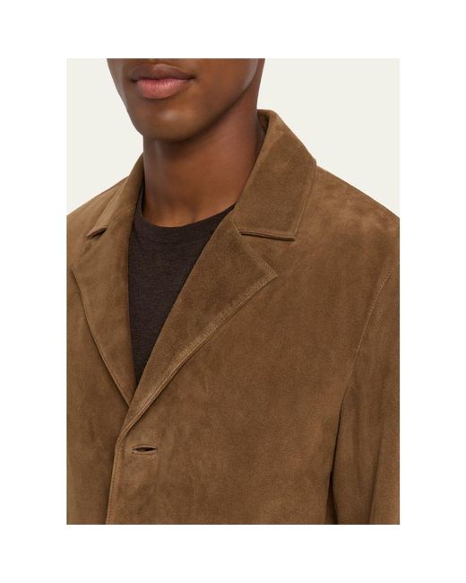 FRAME Brown Suede Blazer for men