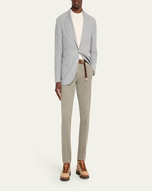 Brunello Cucinelli Gray Cavallery Twill Sport Jacket for men