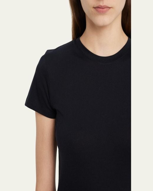 Vince Black Essential Crewneck Pima Cotton Tee