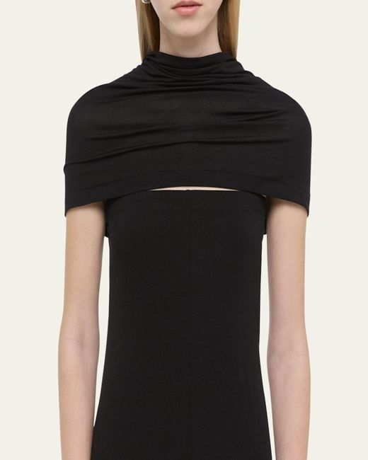 Helmut Lang Black Sash Maxi Dress